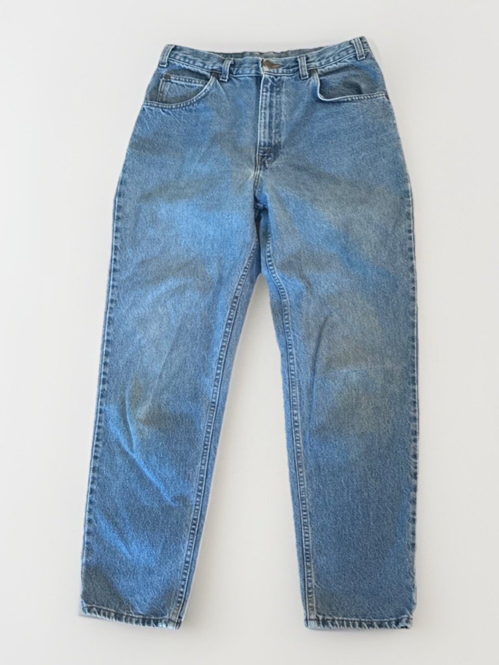 Vintage Bugle Boy Jeans Med Wash Straight Leg Denim Pants 32x30 Made In USA 311